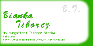 bianka tiborcz business card